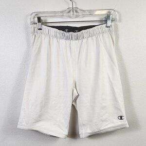 Champion Men's White Double Dry Compression Shorts, Size Large